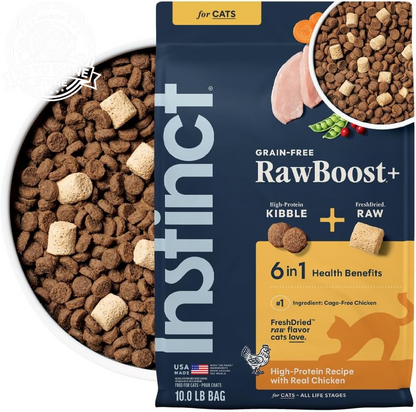 Rawboost, Dry Cat Food + Freeze Dried, Real Chicken, 10 Lb Bag