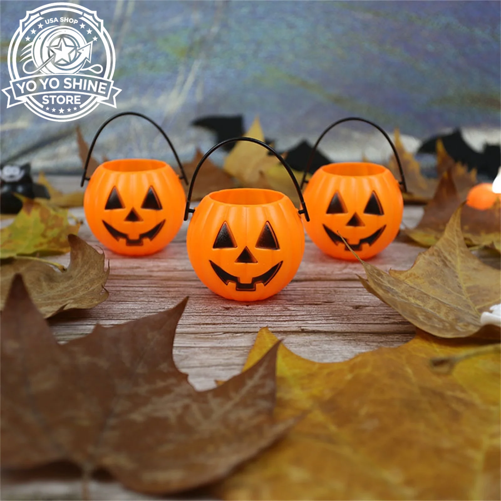 Halloween,Halloween Decorations ,Halloween Party Decorations,Halloween Pumpkin Bucket, Pumpkin Candy Bucket Plastic Lantern Bucket for Halloween Party Decorations Party Favors Purple