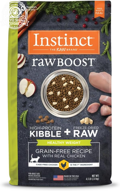 Rawboost, Dry Cat Food + Freeze Dried, Real Chicken, 10 Lb Bag
