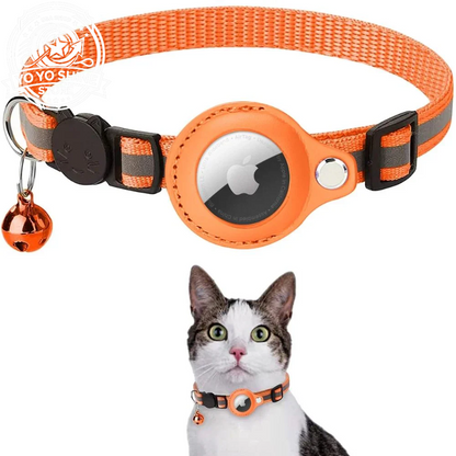 CAT GPS Tracking Collar with Quick-Release Fastener and Reflective Design for Improved Nighttime Visibility