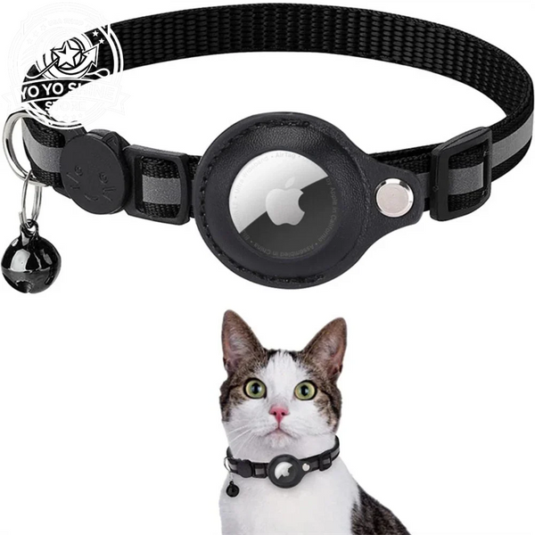 CAT GPS Tracking Collar with Quick-Release Fastener and Reflective Design for Improved Nighttime Visibility