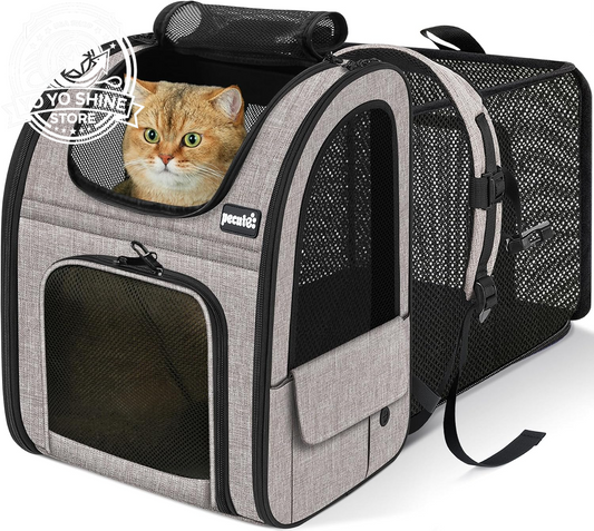 Cat Backpack Expandable, Cat Backpack for Cat with Breathable Window