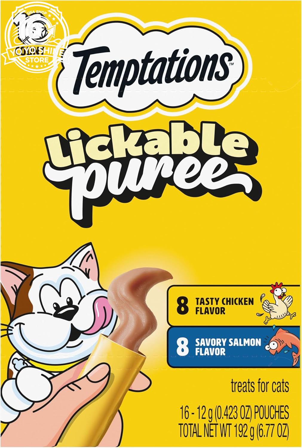 Creamy Puree Lickable Cat Treats, Beef Liver & Cheese, 24 Count