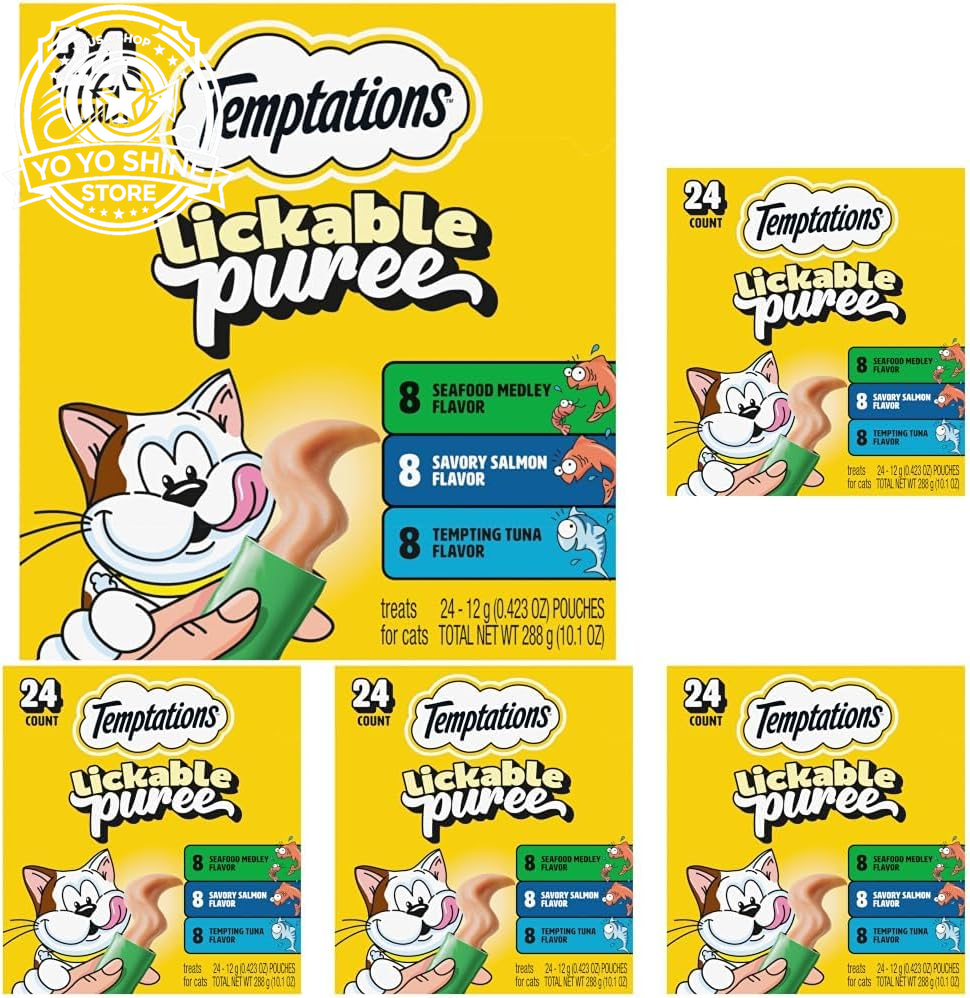 Creamy Puree Lickable Cat Treats, Beef Liver & Cheese, 24 Count