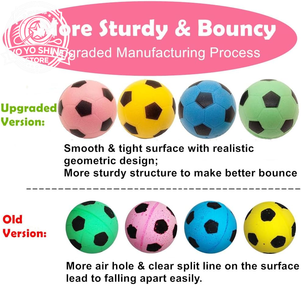 Foam Soccer Balls Cat Toys - Pack of 12