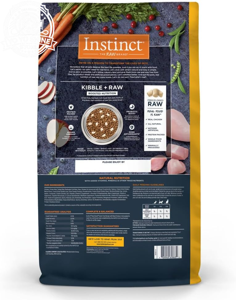 Rawboost, Dry Cat Food + Freeze Dried, Real Chicken, 10 Lb Bag