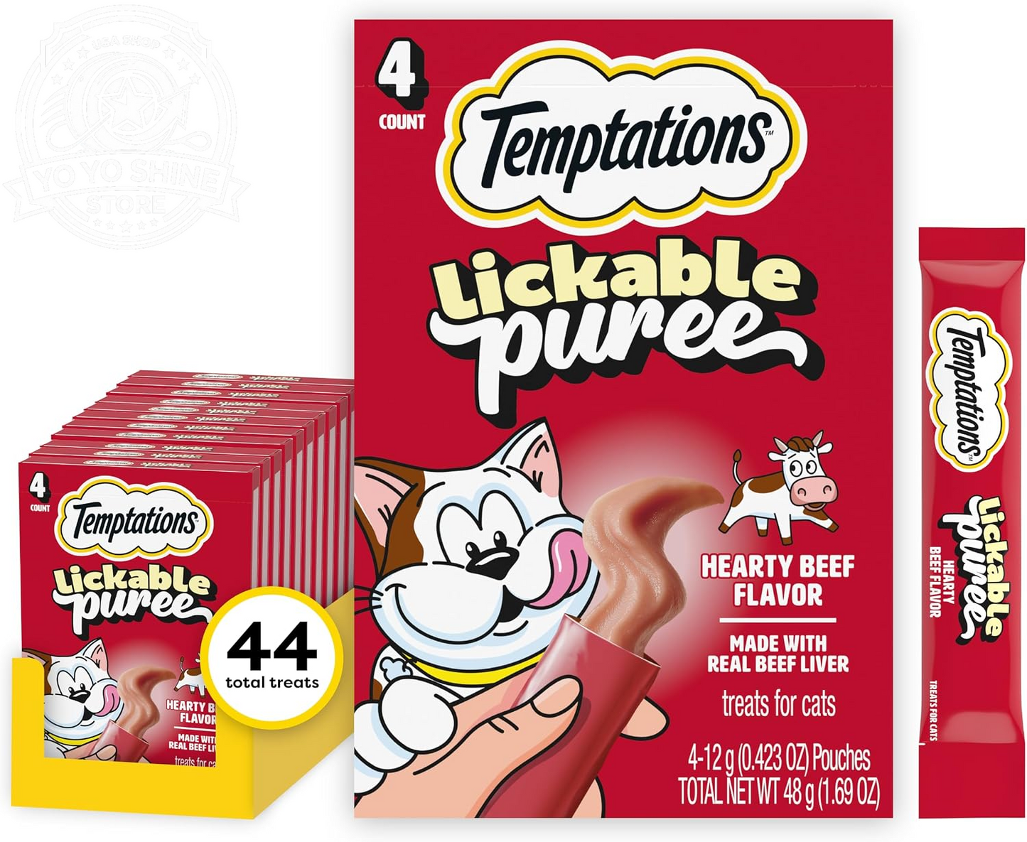 Creamy Puree Lickable Cat Treats, Salmon, 24 Count