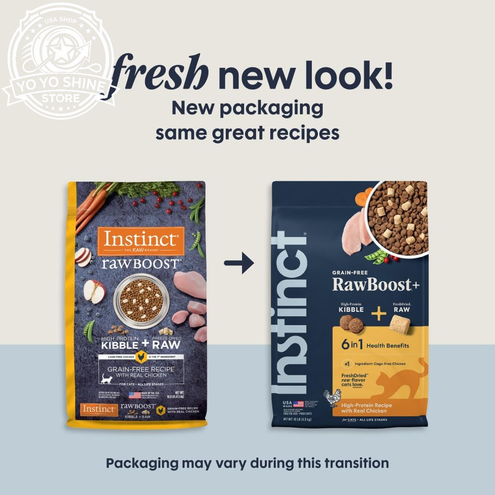 Rawboost, Dry Cat Food + Freeze Dried, Real Chicken, 10 Lb Bag