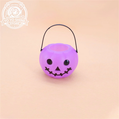 Halloween,Halloween Decorations ,Halloween Party Decorations,Halloween Pumpkin Bucket, Pumpkin Candy Bucket Plastic Lantern Bucket for Halloween Party Decorations Party Favors Purple