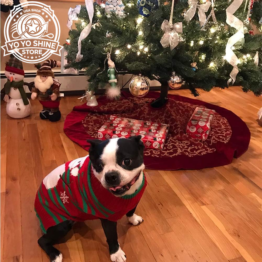 Dog Snow Sweater - Snowman Holiday Pet Clothes for Small Dogs and Cats - Christmas Xmas New Year (Snowman, M)
