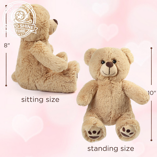 Adorable 10'' Plush Teddy Bear - Perfect Soft Toy for Valentine's Day Gift!