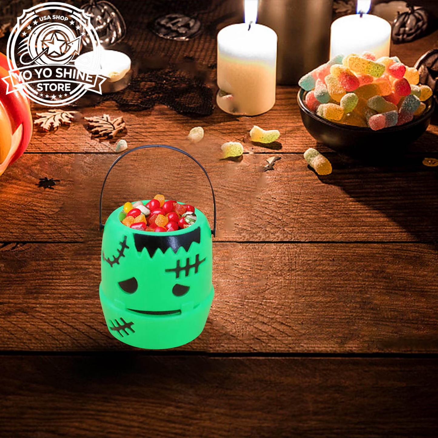 Halloween,Halloween Decorations ,Halloween Party Decorations,Halloween Pumpkin Bucket, Pumpkin Candy Bucket Plastic Lantern Bucket for Halloween Party Decorations Party Favors Purple