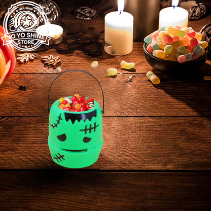Halloween,Halloween Decorations ,Halloween Party Decorations,Halloween Pumpkin Bucket, Pumpkin Candy Bucket Plastic Lantern Bucket for Halloween Party Decorations Party Favors Purple