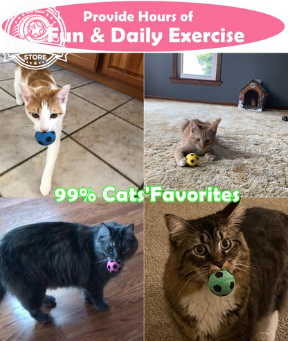 Foam Soccer Balls Cat Toys - Pack of 12