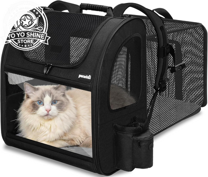 Cat Backpack Expandable, Cat Backpack for Cat with Breathable Window