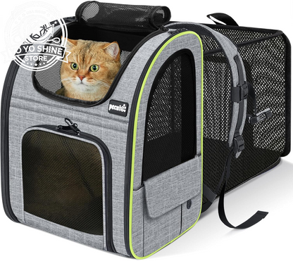 Cat Backpack Expandable, Cat Backpack for Cat with Breathable Window