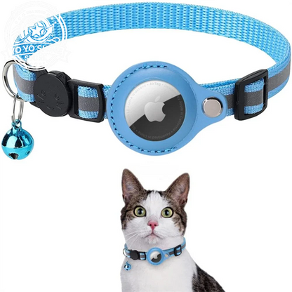 CAT GPS Tracking Collar with Quick-Release Fastener and Reflective Design for Improved Nighttime Visibility