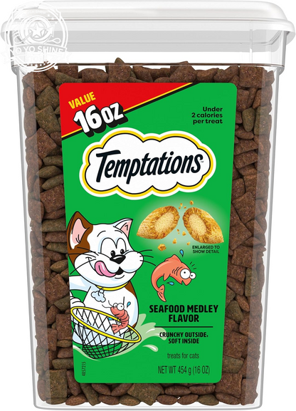 Classic Crunchy and Soft Cat Treats, Seafood Medley, 30 Oz