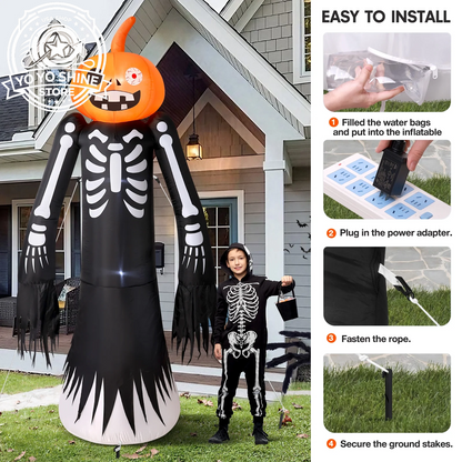 9FT Halloween Inflatables Decorations, Large Halloween Decorations Outdoor Halloween Yard Inflatables