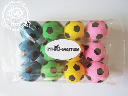 Foam Soccer Balls Cat Toys - Pack of 12